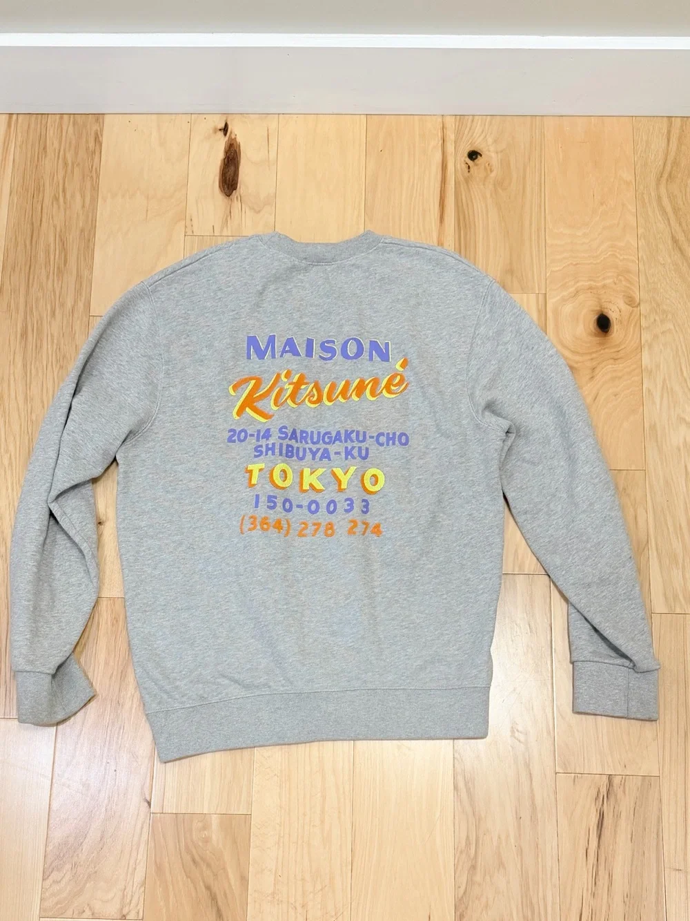 Maison Kitsuné Men’s French Terry Crewneck Sweater